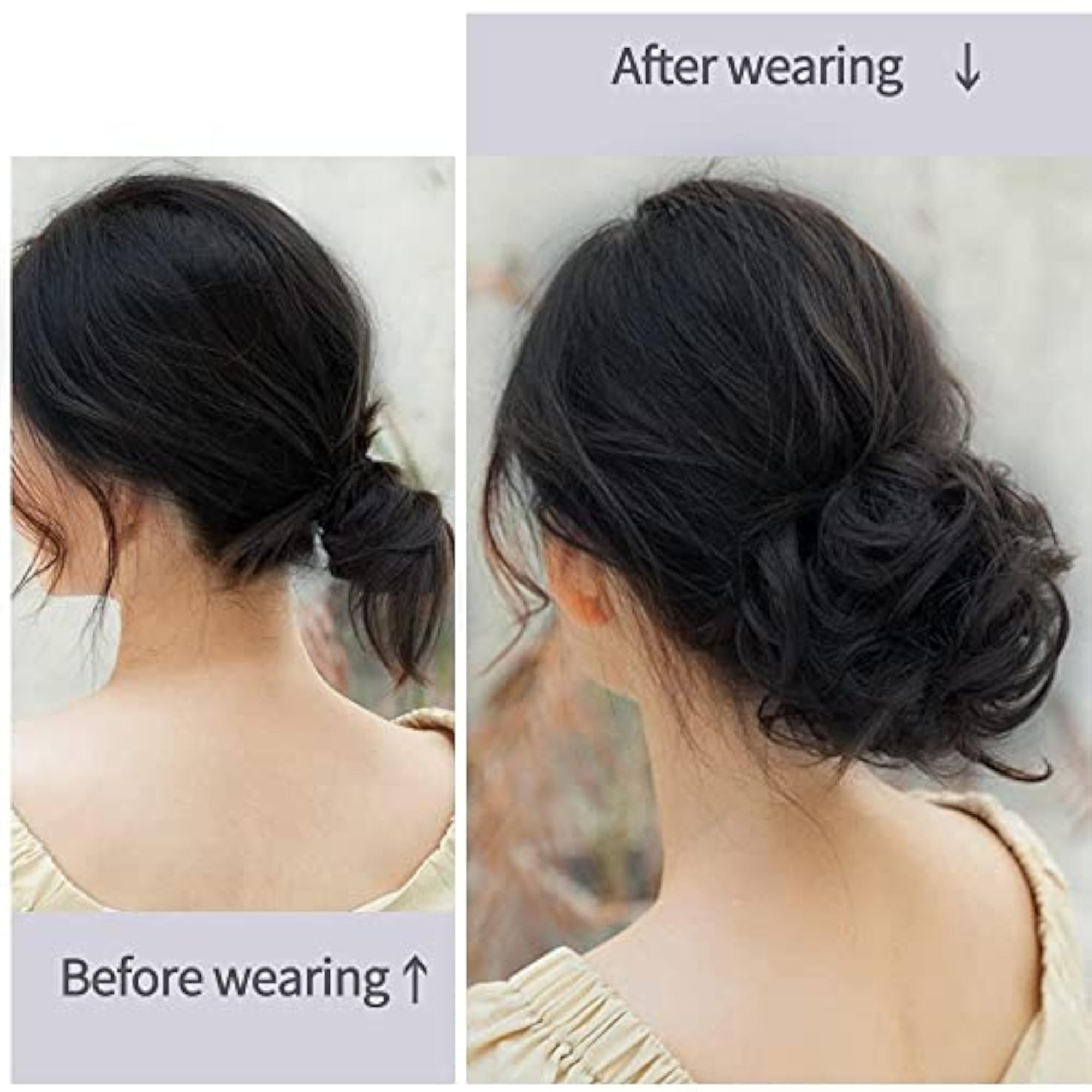 2 PCS Messy Hair Bun Hair Extension for Instant Hair Style